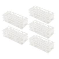 5Set 40‑Hole Plastic Test Tube Rack Assembled Detachable Sample Bottle Rack Holder for Laboratory 20x20mm SECTION