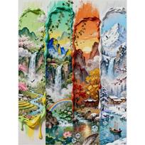 Four Seasons Full 11CT DIY Stamped Cross Stitch Art and Crafts Kits Large Size 33.07x24.8inch for Adults Home Decor China Mainland