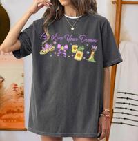 Tangled Rapunzel Pascal Floating Lanterns T-Shirt, Corona Castle Princess Tee S