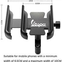 VESPA LX LXV Sprint GTS GTV 50 150 250 300 300I Phone Holder GPS Holder Rearview Mirror Holder Silver