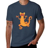 Cute Happy Dancing Orange Newt Cartoon Tshirt Plus Size Nonshrink Tshirt S