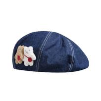 Cool Bear Beret Y2K Newsboy Cap Simple Women Artist Hat  Ladies tamsiai mėlyna spalva