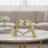 Skeletal Fingers & Affection Decor Glossy Palm Chest Skeleton 3D Bone Hand Sculpture