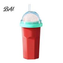 DIY Smoothie Making Cup Homemade Slushie Cup, Freezer Squeeze for Ice Drinks, Food Grade BPA-free Slushy Maker Silicone Juice Soda, Reusable