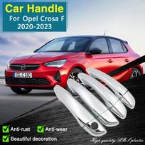 Opel Corsa F 2022 2023 chromuoti durų rankenų apvadai, automobilio aksesuarai, lipdukai, dangtelis, nerūdijantys, fiksatorius, modifikavimo apdaila Handle 1 Keyhole