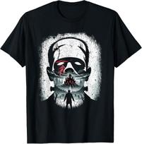 Frankenstein Monster Lightning Castle Horror Halloween T-Shirt XXL