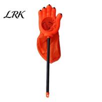 Halloween Trick or Treat Bags for Kids, Palm Shaped Candy Holder, Reusable Fabric Party Favors Skeleton Hand Pouch with Long Handle Goodies