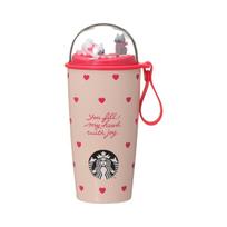 Starbucks Valentine 2026 Cup Shape Stainless Steel Heart Bottle 355ml ONE SIZE įvairiaspalvis