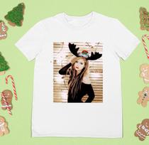 Avril Lavigne Merry Christmas White stars All size Gift For Family shirt XXL