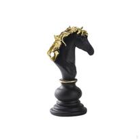 Chess Figurine Accented Piece Statue Carved Ornament for Collectors, Bookshelf, Study, Office
