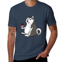 fat husky doge meme TShirt Big and Tall Solid Color TShirt S