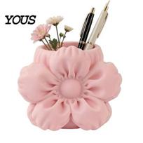 Durable PLA Pen Stand Flower Shape Holder, 3D Printing Stand, Storage Art Supply Case, Desktop Organizer for Pencils Markers And Makeup Brushes