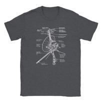 Voyager Space Probe Schematic T-Shirt – NASA Blueprint Tee XL