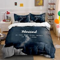 Blessed Christian Bedding Set - Jeremiah 17:7 Bedding set (1 duvet cover, 2 pillowcases, duvet not included) 135x200cm