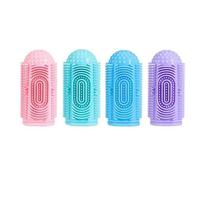4pcs/set Silicone Pet Finger Cots Colorful Bite Resistant Dog Finger Toothbrush Comfortable Soft Pet Toothbrushes