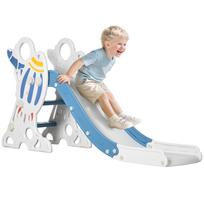 Space-Themed Baby Slide, Indoor Freestanding Kids Slide, for Ages 1.5-3 Years - Blue 157 x 46.5 x 80 cm mėlyna