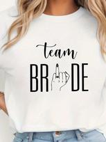Team Bride Finger Ring Funny Bachelorette Party T-shirt L