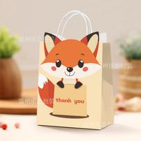 6/12/24/48pcs Animals Paper Goodie Bags With Handle Panda Cat Bear Gift Bag Candy Cookies Bags for Party Decorations Supplies 6pcs