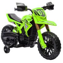 Electric Motorcycle for Kids, 6V Battery-Powered, Training Wheels, Horn, Start Sound, 3-8 Years, Green 105 x 57 x 62 cm žalia