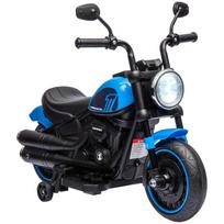 Elektrinis vaikiškas motociklas, Elektrinė vaikiška transporto priemonė, su priekiniu žibintu, 3 km/h, Mėlynas + Juodas 76 x 42 x 57 cm