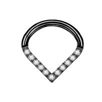 Teardrop Shape Septum Nose Clicker Hinged Body Piercing Jewelry  Helix Piercing Diameter 8 mm juoda