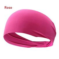 Outdoor Gym Accessories Athletic  Yoga Headband Running Hair Band Sport Sweatband Fitness Bandage ryškiai rožinė