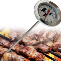 Nerūdijančio plieno kišeninio zondo termometro matuoklis, skirtas BBQ mėsos maistui gaminti virtuvėje