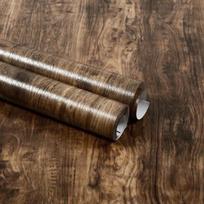 Vintažinis medžio rašto lipni nuimama vandeniui atspari tapetai Lipdukų tapetai Kambario fonas Baldų sienos lipdukas 40cm x 100cm brown