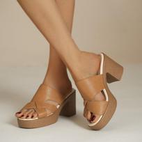 Women's Plus Size Casual Platform Slide Sandals, Comfortable Summer Shoes 36 chaki