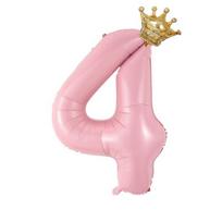 40 Inch Jumbo Number Balloon Girls Pink Crown Balloons New Birthday Number Ballons 4