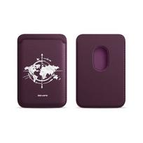 Travel Map Leather Phone Wallet Case For Magsafe Magnetic Slim Back Pocket Shockproof Durable Stylish Cover