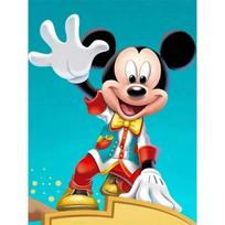Disney Diamond Painting Mickey Mouse Waving Theme Illustration Cute DIY Rhinestone Mosaic Cross Stitch Kit Embroidery Gift Home Decor Round 20x30cm