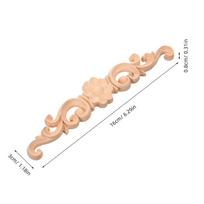 2Pcs Wooden Corner Onlay Carving Art Craft for Furniture Door Head Design Natural Wood Applique Decor Carved Onlay chaki
