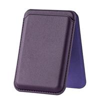 Magnetinė odinė piniginė su kortelių laikikliu Magsafe, skirta iPhone 16 15 14 13 Pro Max, paslėptas telefono stovas, kišeninis dangtelis banko tapatybės kortelei A8