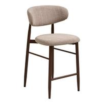Smėlio spalvos/tamsiai rudos spalvos iš audinio baro taburetė (sėdynės aukštis 65 cm) Levanto – House Nordic