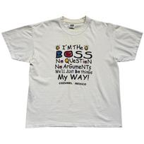 Vintage 90s Funny Graphic Novelty 'I'm the Boss' Retro Joke Novelty T-shirt XXL L