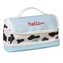 Big House Shape Cartoon House Pen Bag PU Leather Waterproof Large Pencil Pouch  Kids Children Cow