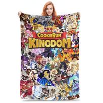 Cookie Run Kingdom Blanket Super Soft Fleece Sofa Throw Blanket for Couch Bedding Travel Throws Bedspread Quilt Size: 75*100cm, Weight: 230 GSM