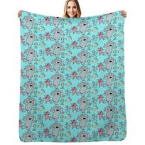 Elephant and Piggie dancing with friends Throw Blanket Reusable Durable Soft Blanket for All Seasons Size: 75*100cm, Weight: 230 GSM