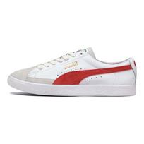 PUMA Basket Vtg Unisex Split Leather Low Top Skate Shoes White Red Grey 374922-02 43