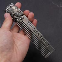 Gentelman Barber Styling Metal Comb Stainless Steel Men Beard Comb Mustache Care Shaping Tools Pocket Size Silver H… More
