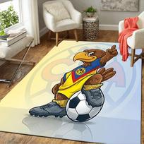 1pc Eagle Soccer Team Mascot Carpet Rug for Bedroom Living Room Decor Sofa Home Game Area Rug Non-slip Floor Mat. DT71501139 40cm x 60cm