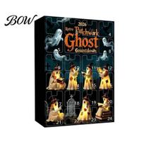 Decorative Holiday Toy Set Halloween Advent Calendar 2026, 24 Day Countdown Box with Retro Ghost Mini Figures Figures, Collectible for Kids 1pc