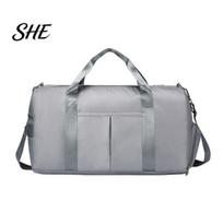 Large Capacity Sports Bag Women's Gym with Shoe Compartment, Waterproof Yoga Duffle Compartment Duffel Wet Dry Separation, Oxford Fabric Adjustable