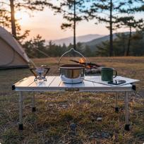 Campfire Hanging Pot Large Capacity Camp Easy to Hang Camping Cookware for Trip, 18CM Style B
