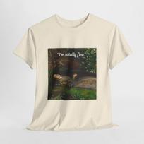 Im Totally Fine Ophelia Painting Tee Dark Humor, Art Shirt Gildan Unisex XL