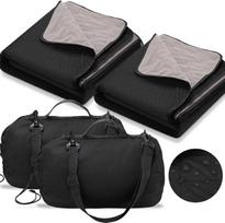 Thickened Fleece Picnic Mat Waterproof Outdoor Ground Pad Portable Camping Blanket Hiking Camping Picnic Mat for 2 Persons 200*140CM