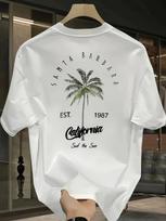 Santa Barbara CA Palm Tree Graphic Tee Unisex California Summer Shirt S