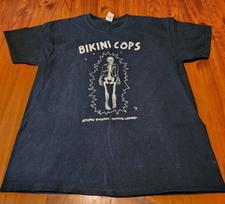 Bikini Cops Tee Large Bands Perth Music Artists Stupid System Coming Loose Unisex T-Shirt L