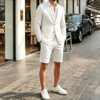 Casual Slim Fit Men's Suit Set for Parties And Banquets High End Polyester Fabric Single Button Fashionable Urban Style S balta